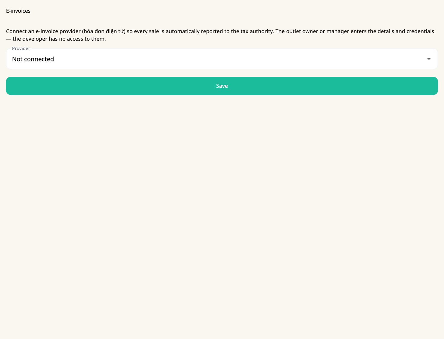 Electronic invoices