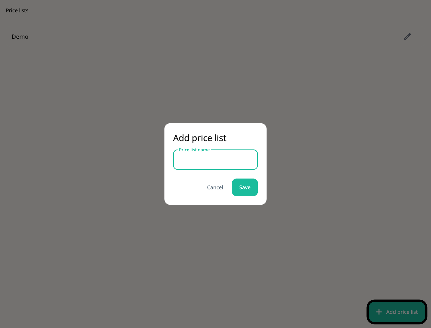 Price lists