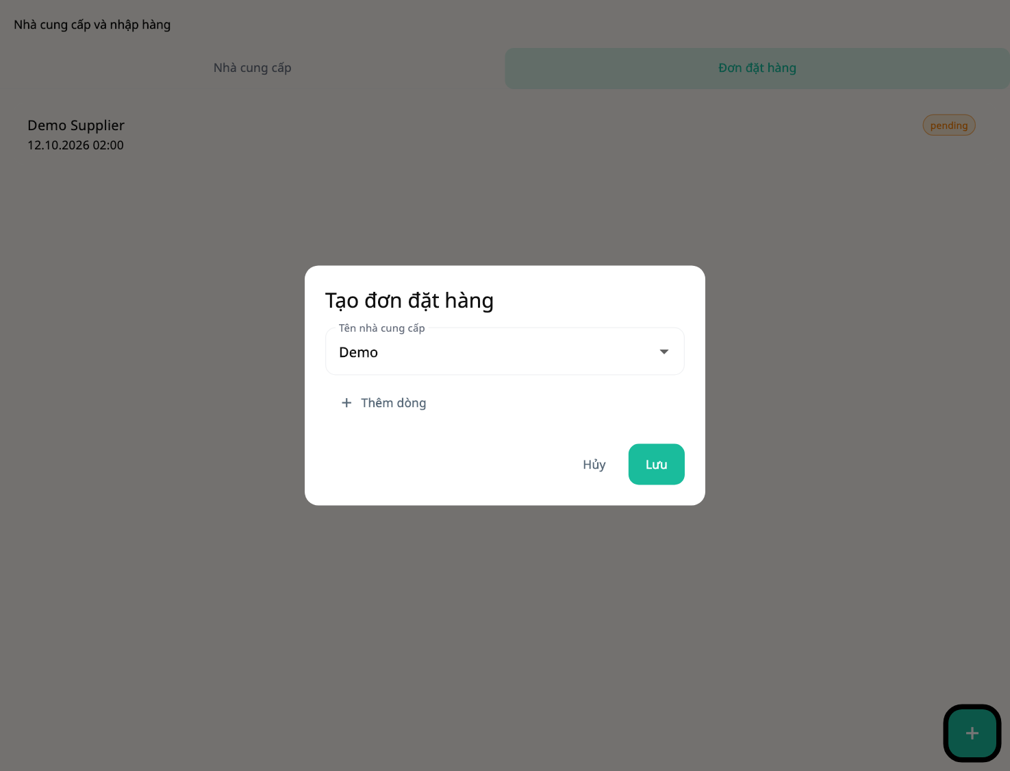Nhà cung cấp và mua hàng