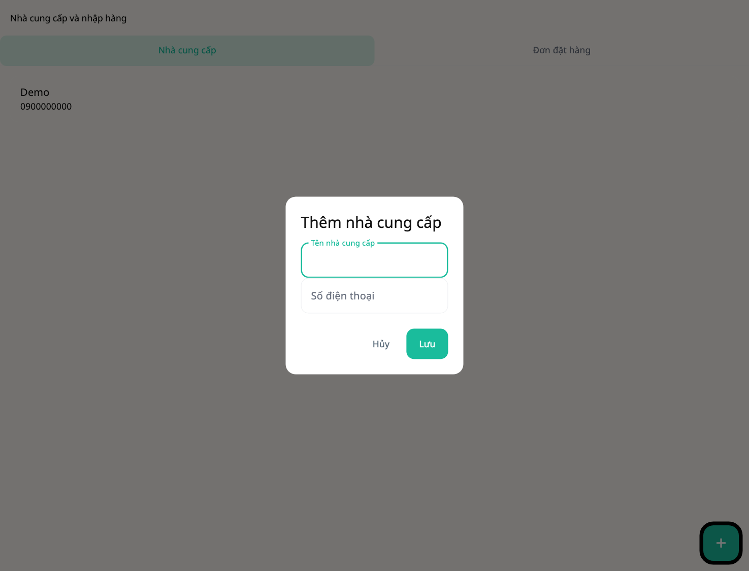 Nhà cung cấp và mua hàng