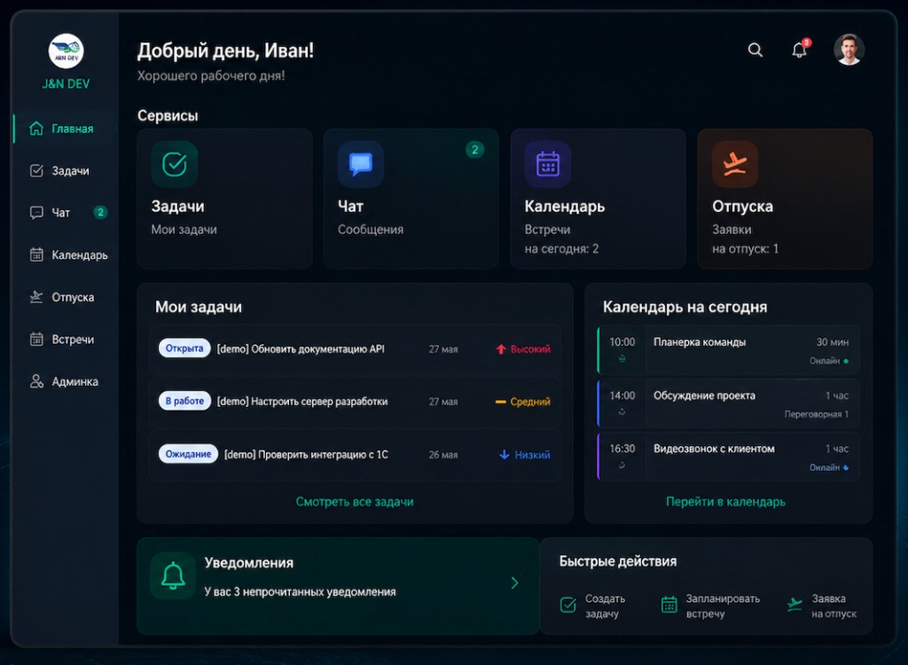 Главная панель Эфикс